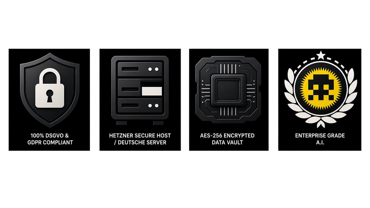 GDPR, Hetzner, AES-256, and enterprise seals